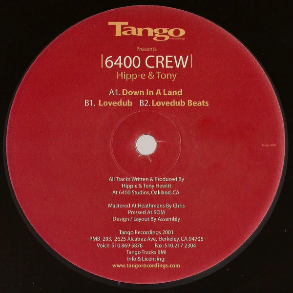 6400 Crew Presents Hipp-E & Tony - Down In A Land (12") (Very Good (VG))