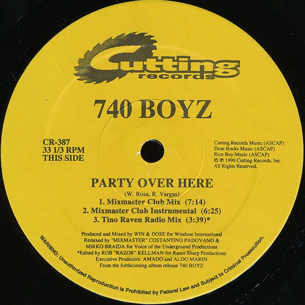 740 Boyz - Party Over Here (12") (Near Mint (NM or M-)) - Image 3