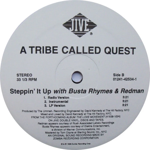A Tribe Called Quest - Find A Way / Steppin' It Up (12") (Near Mint (NM or M-)) - Image 3