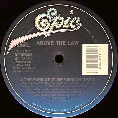 Above The Law - 4 The Funk Of It (12") (Near Mint (NM or M-)) - Image 4