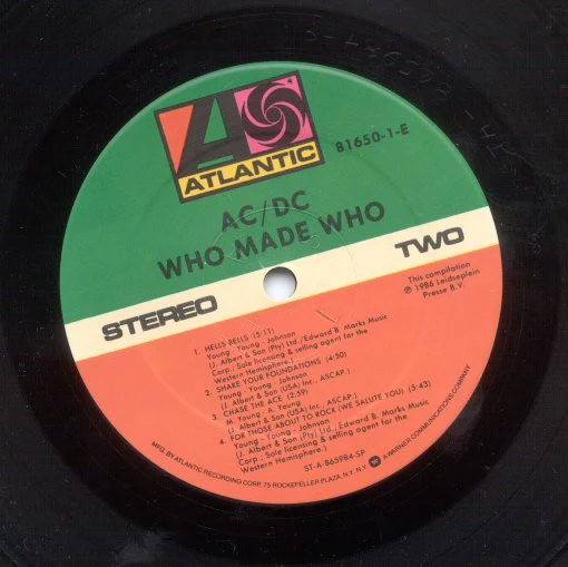 AC/DC - Who Made Who (LP) (Very Good Plus (VG+)) - Image 4