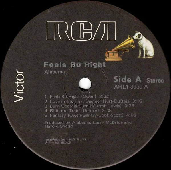 Alabama - Feels So Right (LP) (Near Mint (NM or M-)) - Image 3