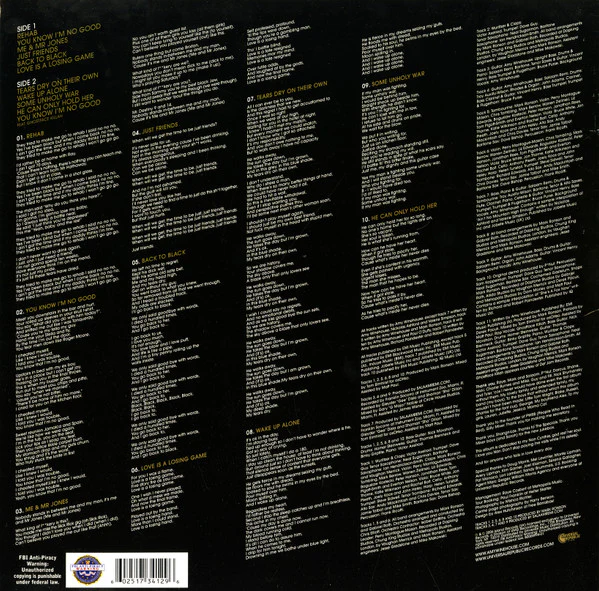 Amy Winehouse - Back To Black (LP) (Mint (M)) - Image 2