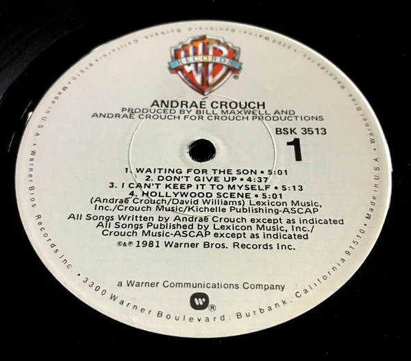 Andraé Crouch - Don't Give Up (LP) (Near Mint (NM or M-)) - Image 3