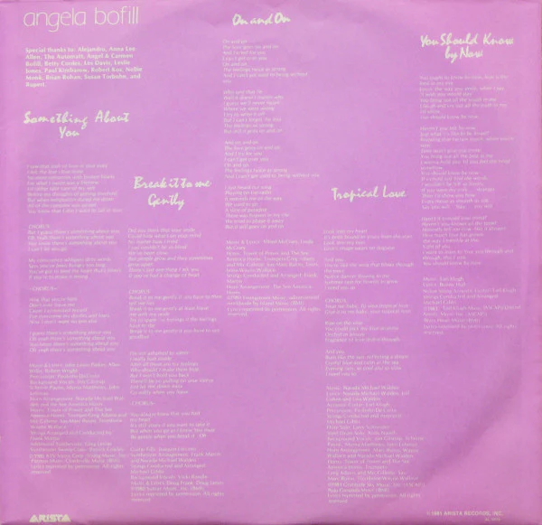 Angela Bofill - Something About You (LP) (Near Mint (NM or M-)) - Image 3