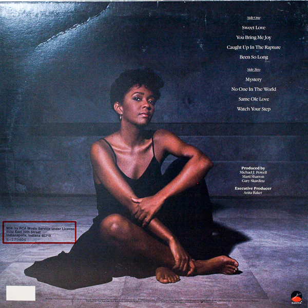 Anita Baker - Rapture (LP) (Near Mint (NM or M-)) - Image 2