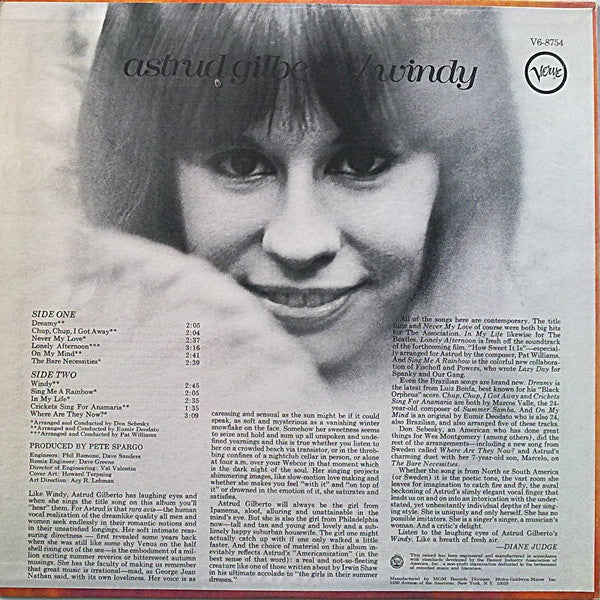 Astrud Gilberto - Windy (LP) (Very Good Plus (VG+)) - Image 2