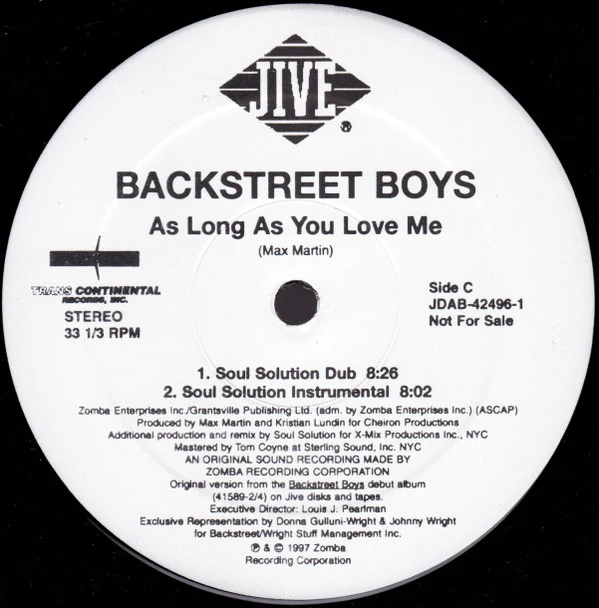 Backstreet Boys - As Long As You Love Me (2x12") (Near Mint (NM or M-)) - Image 4