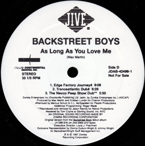 Backstreet Boys - As Long As You Love Me (2x12") (Near Mint (NM or M-)) - Image 5