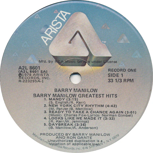 Barry Manilow - Greatest Hits (2xLP) (Near Mint (NM or M-)) - Image 5