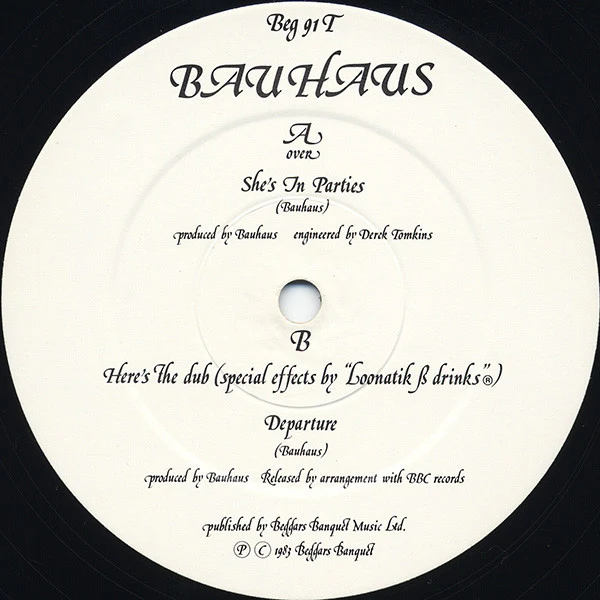 Bauhaus - She's In Parties (12") (Near Mint (NM or M-)) - Image 4
