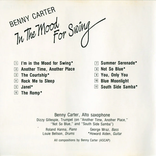 Benny Carter - In The Mood For Swing (CD) (Mint (M)) - Image 4