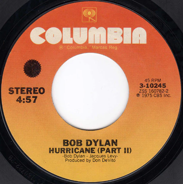 Bob Dylan - Hurricane (Part I) / Hurricane (Part II) (7") (Mint (M)) - Image 4