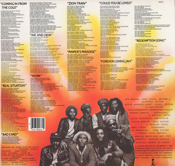 Bob Marley & The Wailers - Uprising (LP) (Near Mint (NM or M-)) - Image 2