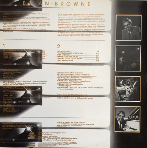 Brian Browne - Beatles (LP) (Very Good Plus (VG+)) - Image 2