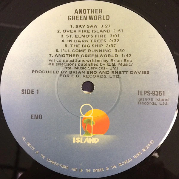 Brian Eno - Another Green World (LP) (Near Mint (NM or M-)) - Image 3