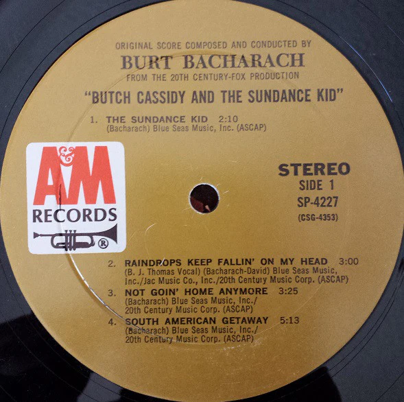 Burt Bacharach - Butch Cassidy And The Sundance Kid (LP) (Near Mint (NM or M-)) - Image 3