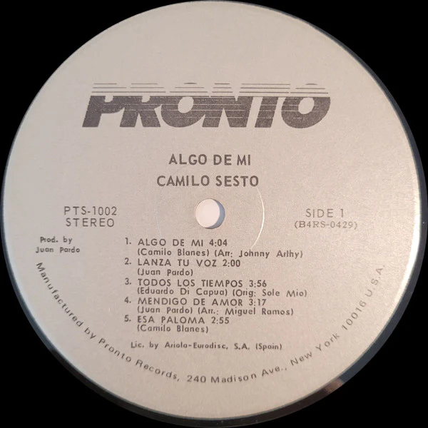Camilo Sesto - Algo De Mi (LP) (Very Good Plus (VG+)) - Image 3