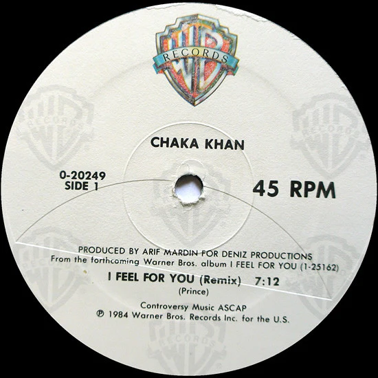 Chaka Khan - I Feel For You (12") (Very Good Plus (VG+)) - Image 3