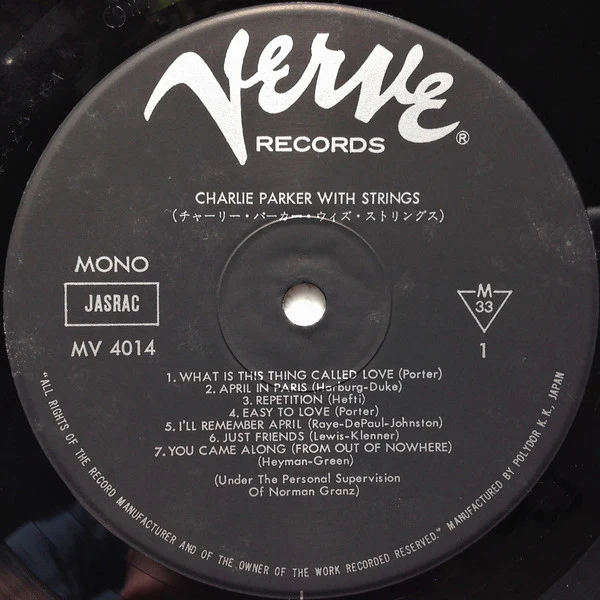Charlie Parker With Strings - Midnight Jazz At Carnegie Hall (LP) (Near Mint (NM or M-)) - Image 5