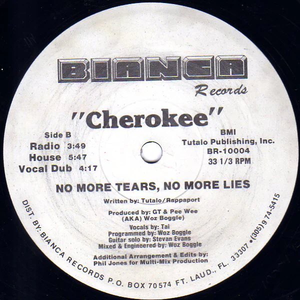 Cherokee - No More Tears, No More Lies (12") (Very Good Plus (VG+)) - Image 2