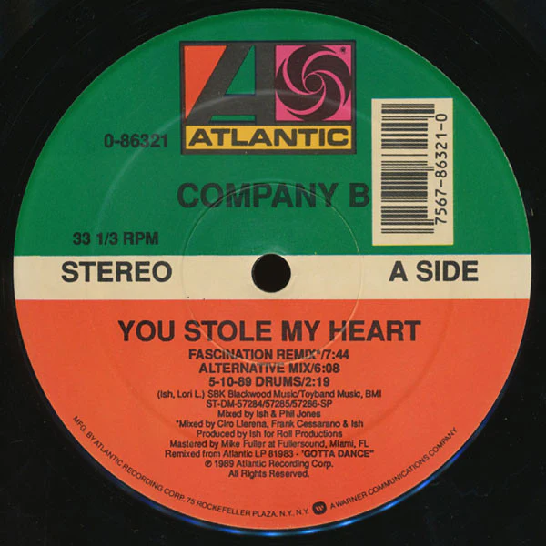 Company B - You Stole My Heart (12") (Very Good Plus (VG+)) - Image 2