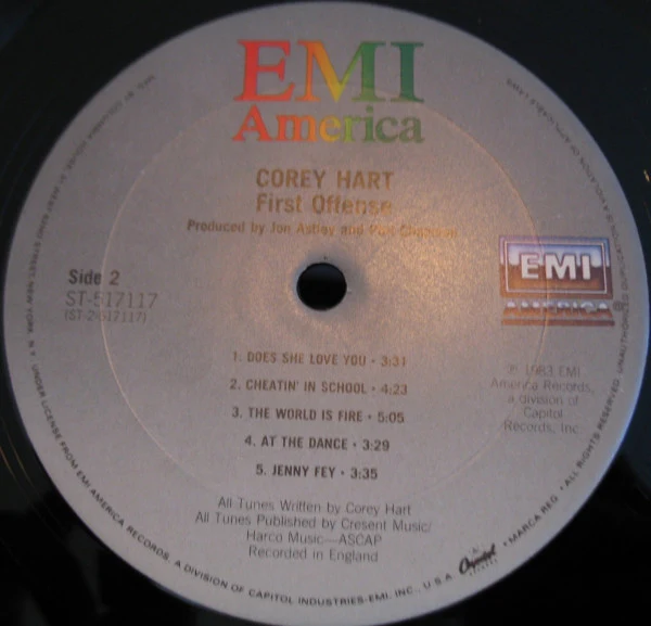 Corey Hart - First Offense (LP) (Very Good Plus (VG+)) - Image 4