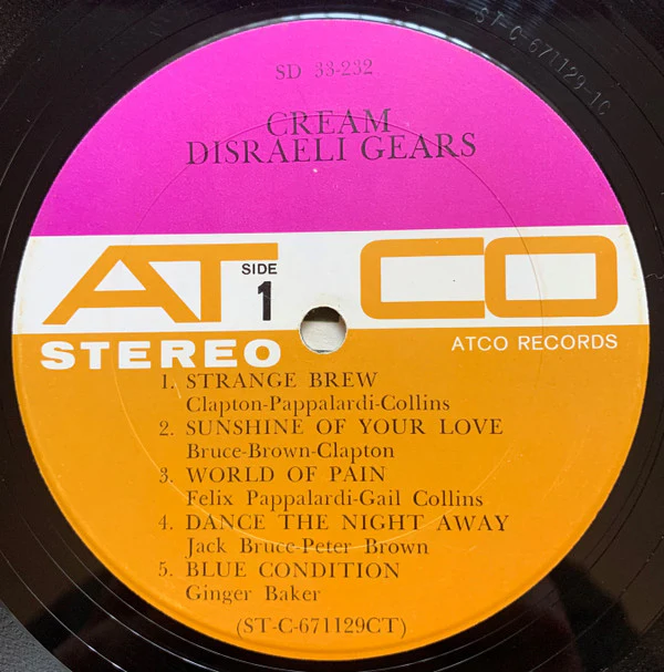 Cream  - Disraeli Gears (LP) (Very Good (VG)) - Image 3