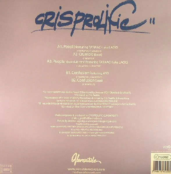 Cris Prolific - People (12") (Very Good Plus (VG+)) - Image 2