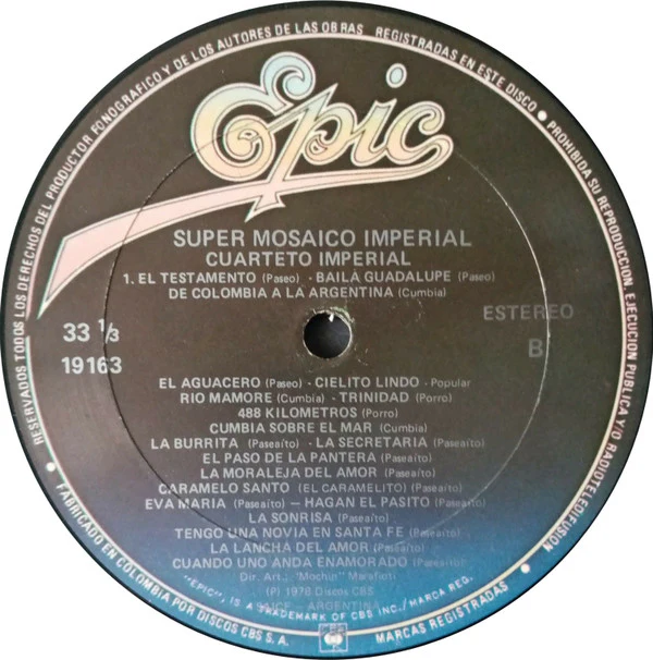 Cuarteto Imperial - Super Mosaico Imperial (LP) (Near Mint (NM or M-)) - Image 4