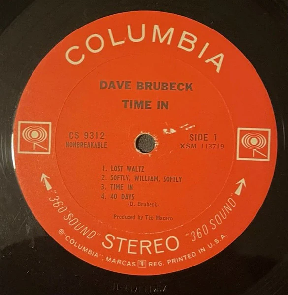 Dave Brubeck - Time In (LP) (Very Good Plus (VG+)) - Image 3