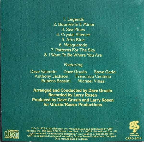 Dave Valentin - Legends (CD) (Near Mint (NM or M-)) - Image 2