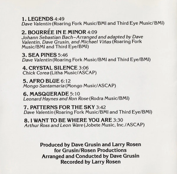 Dave Valentin - Legends (CD) (Near Mint (NM or M-)) - Image 3