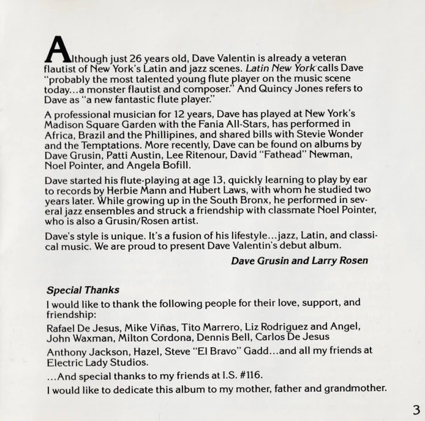 Dave Valentin - Legends (CD) (Near Mint (NM or M-)) - Image 4