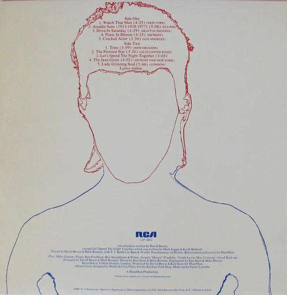 David Bowie - Aladdin Sane (LP) (Very Good (VG)) - Image 3
