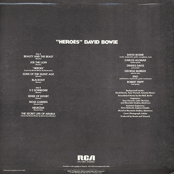 David Bowie - "Heroes" (LP) (Very Good Plus (VG+)) - Image 2