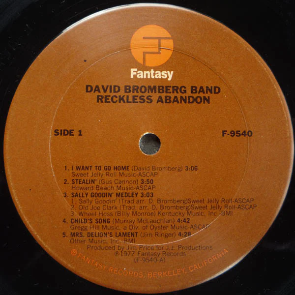 David Bromberg Band - Reckless Abandon (LP) (Very Good Plus (VG+)) - Image 3