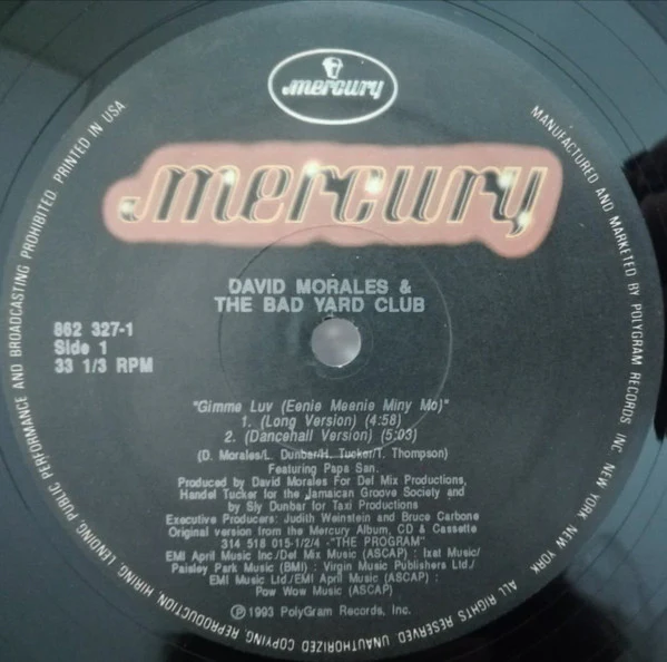 David Morales & The Bad Yard Club - Gimme Luv (Eenie Meenie Miny Mo) (12") (Very Good (VG)) - Image 2