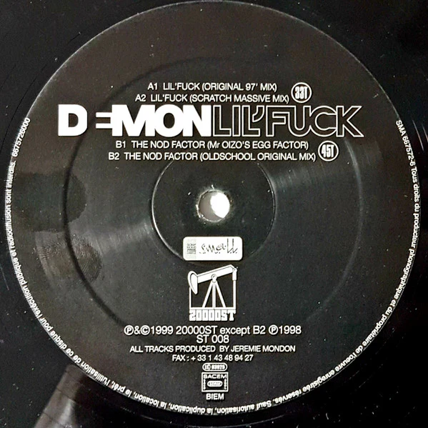 Demon - Lil'fuck (12") (Very Good (VG)) - Image 3