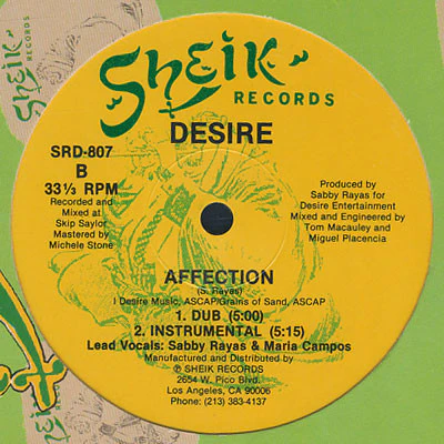 Desire - Affection (12") (Very Good Plus (VG+)) - Image 2