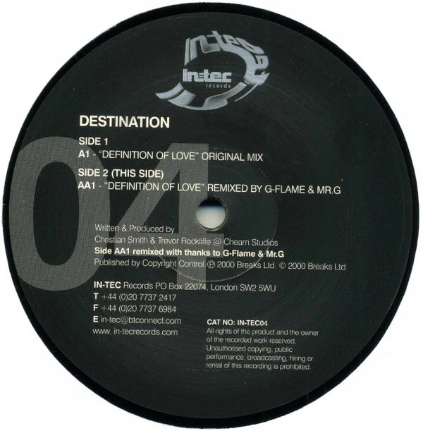 Destination - Definition Of Love (12") (Very Good Plus (VG+)) - Image 3