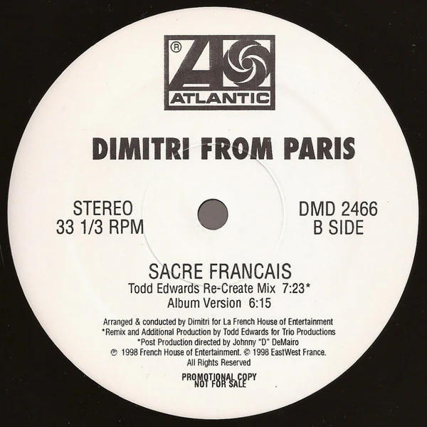 Dimitri From Paris - Sacré Français! (2x12") (Near Mint (NM or M-)) - Image 3