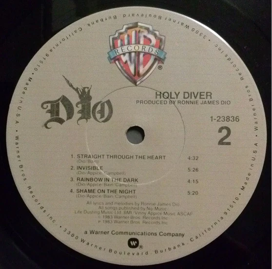 Dio  - Holy Diver (LP) (Very Good Plus (VG+)) - Image 4