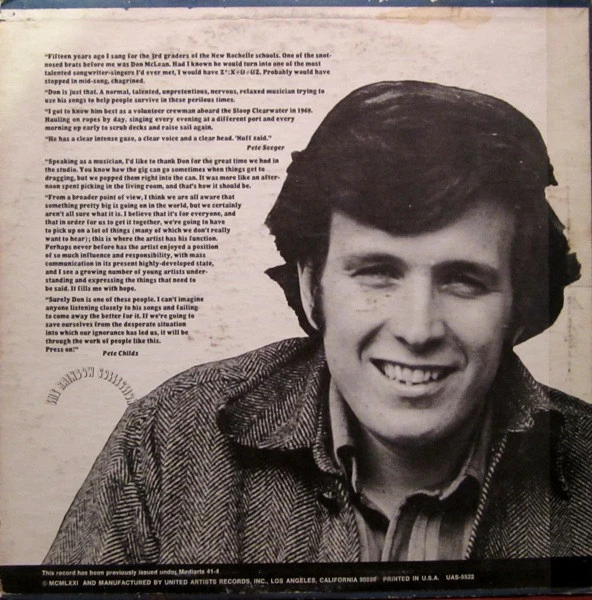 Don McLean - Tapestry (LP) (Near Mint (NM or M-)) - Image 2