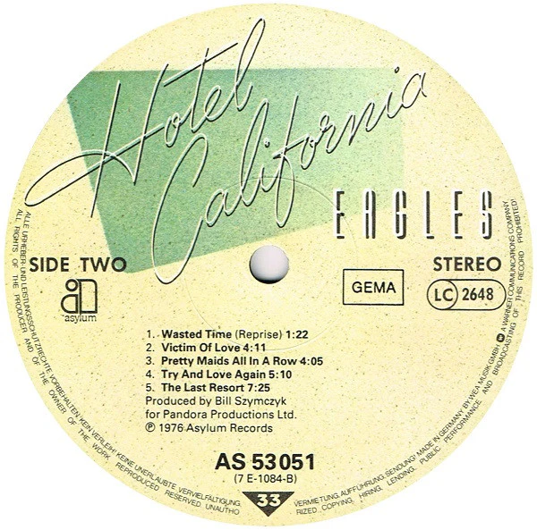 Eagles - Hotel California (LP) (Very Good Plus (VG+)) - Image 5
