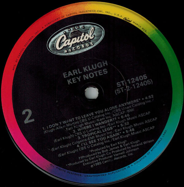 Earl Klugh - Key Notes (LP) (Mint (M)) - Image 3