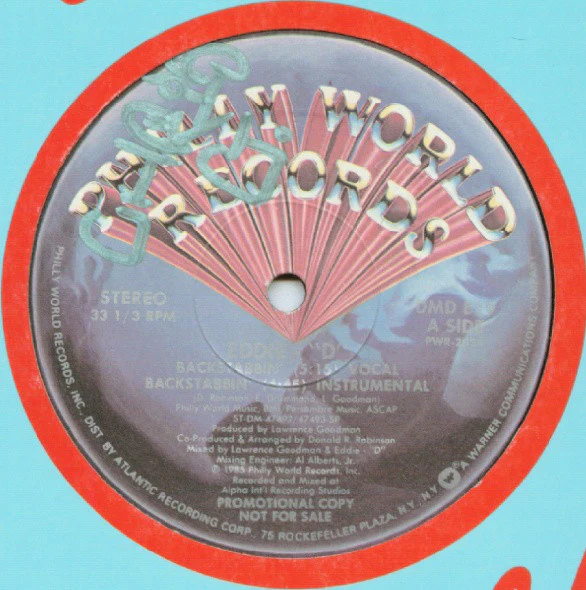 Eddie "D" - Backstabbin' (12") (Near Mint (NM or M-)) - Image 3