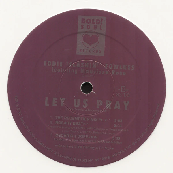 Eddie Fowlkes Featuring Maurissa Rose - Let Us Pray (12") (Very Good Plus (VG+)) - Image 2