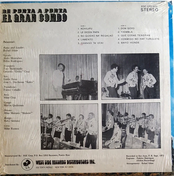 El Gran Combo - De Punta A Punta (LP) (Very Good (VG)) - Image 2