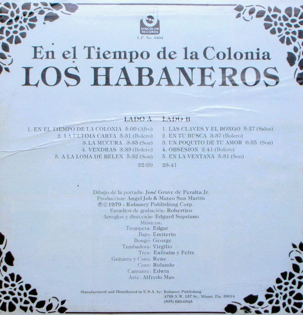 El Grupo Habanero De Curacao - En El Tiempo De La Colonia (LP) (Near Mint (NM or M-)) - Image 2